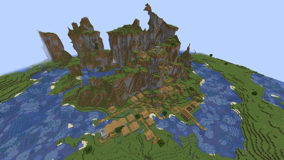 Village de savane brisé lors de l'apparition dans Minecraft