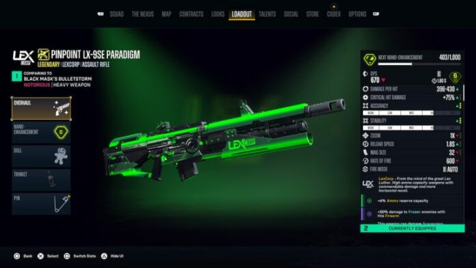 a green colored assault rifle