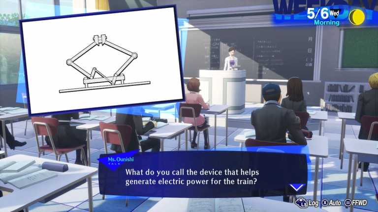 Comment appelez-vous l'appareil qui permet de générer de l'énergie électrique pour le train dans Persona 3 Reload