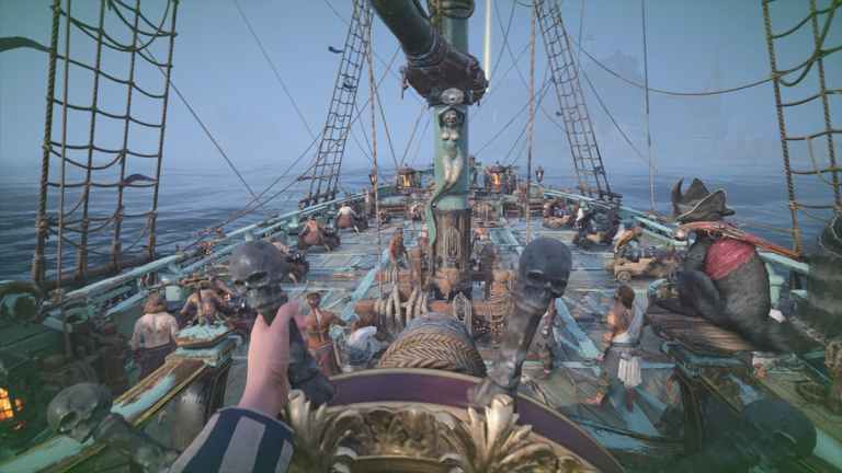 First person point of view sailing ship.