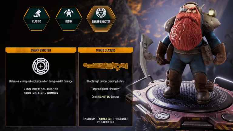 Deep Rock Galactic Survivor : Guide de construction du Sniper Scout