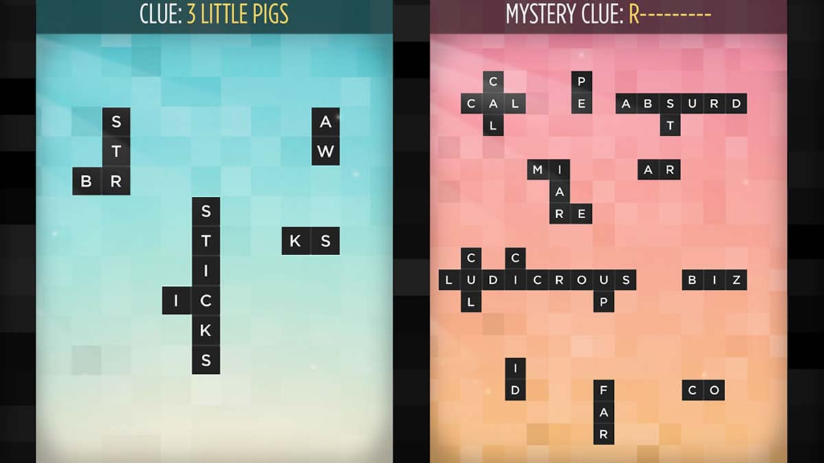 Interface du jeu Bonza Word Puzzle