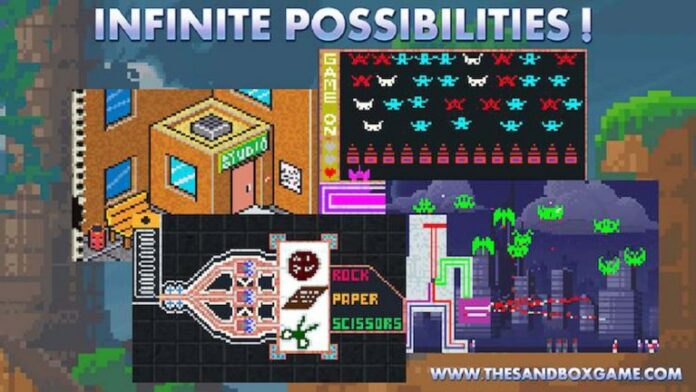 Infinite Possibilities promo screen from The Sandbox Game