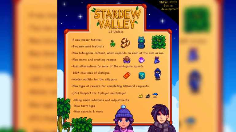 Quand sort Stardew Valley 1.6 ?  (Compte à rebours)