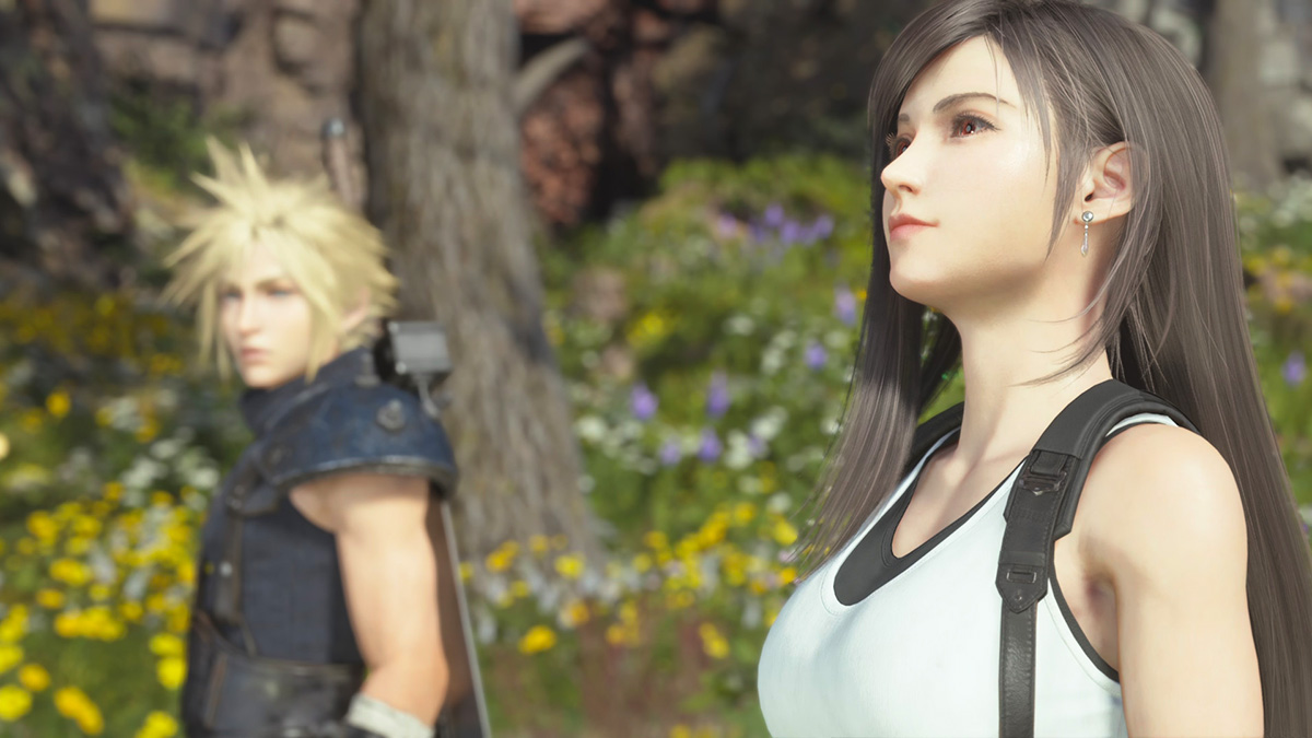 Tifa regarde le ciel dans Final Fantasy 7 Rebirth