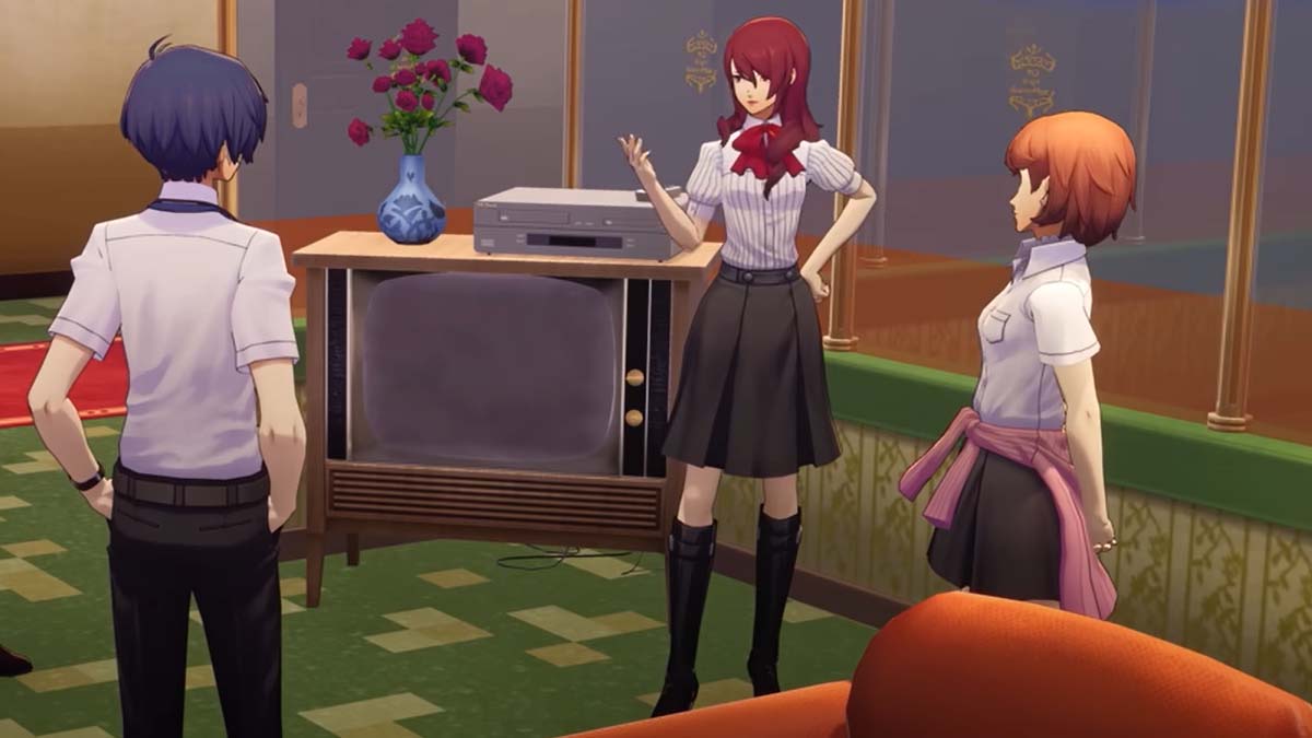 Personnages de rechargement de Persona 3 conversant dans le dortoir
