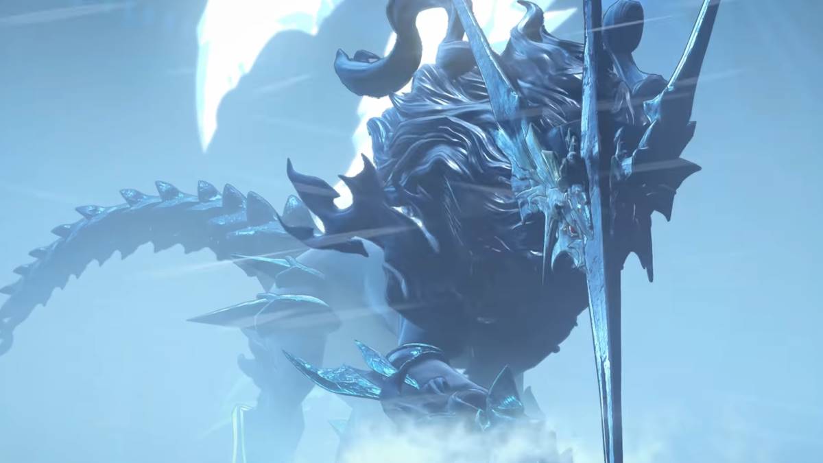 Un monstre boss de glace bleue dans Granblue Fantasy Relink