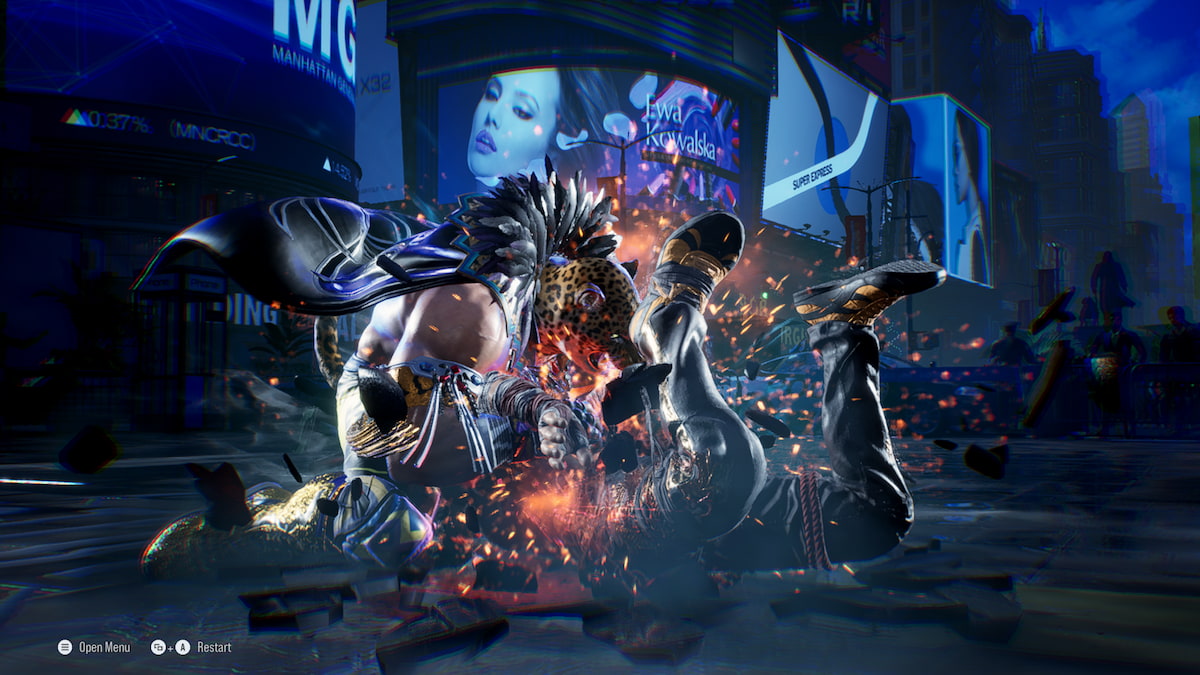 King utilise un capteur de chaleur de mouvement de lutte de type Pedigree sur Law dans Tekken 8.