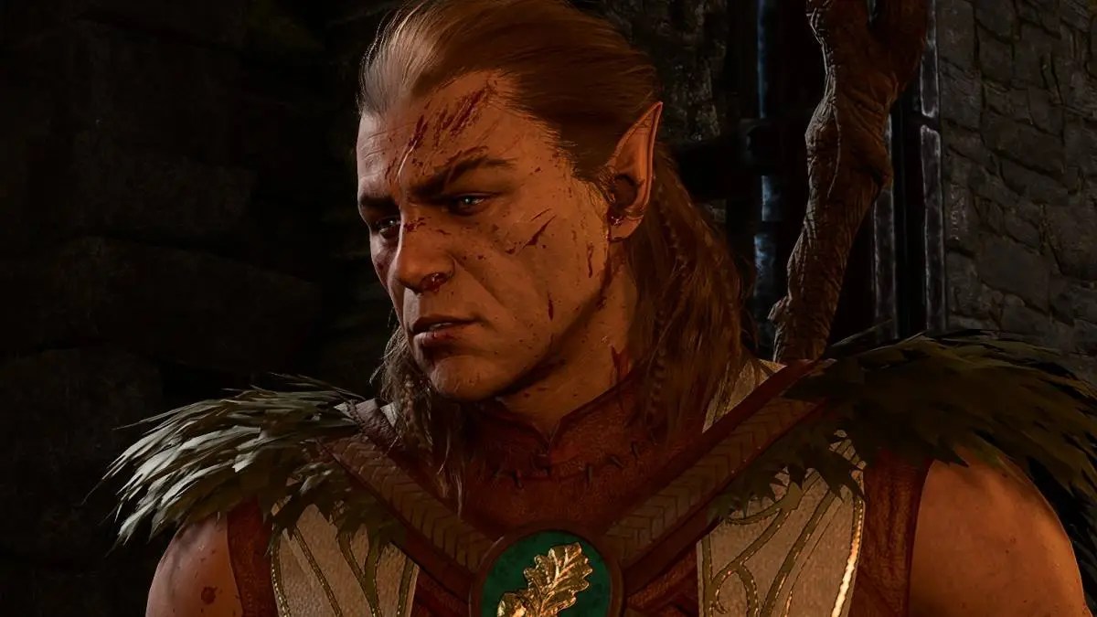 un druide elfe des bois, Halsin, semble troublé dans Baldurs Gate 3