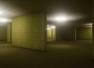 Empty hallways with dim lighting