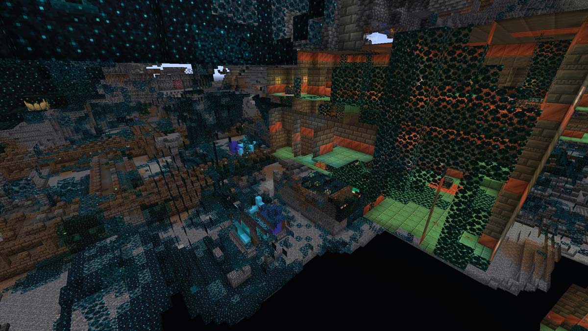Des chambres de procès coincées à l'intérieur de la ville antique de Minecraft