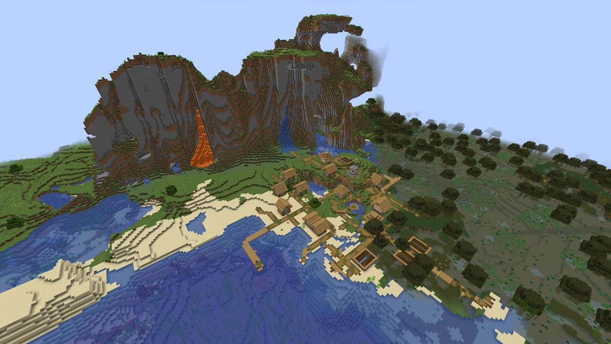Village de la montagne de lave dans Minecraft