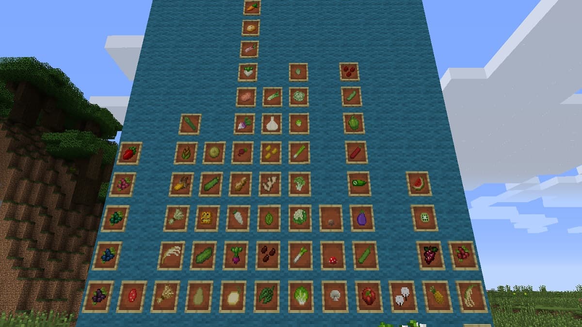 Recadrer des panneaux sur un mur du mod Pam's HarvestCraft Minecraft