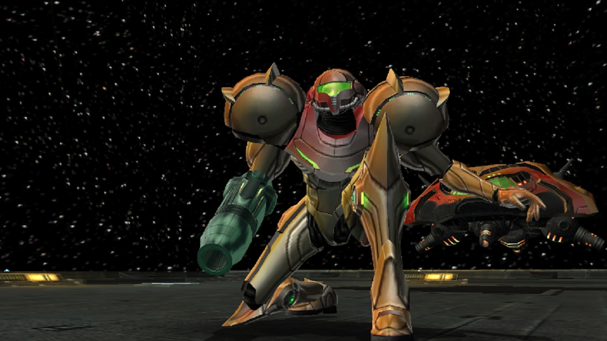 Samus Aran dans son costume de Metroid