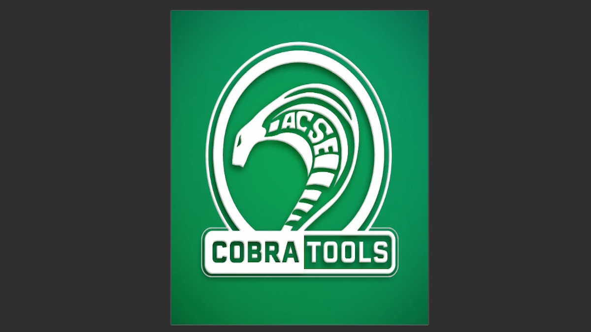 Un cobra sur fond vert - le logo du mod ASCE.