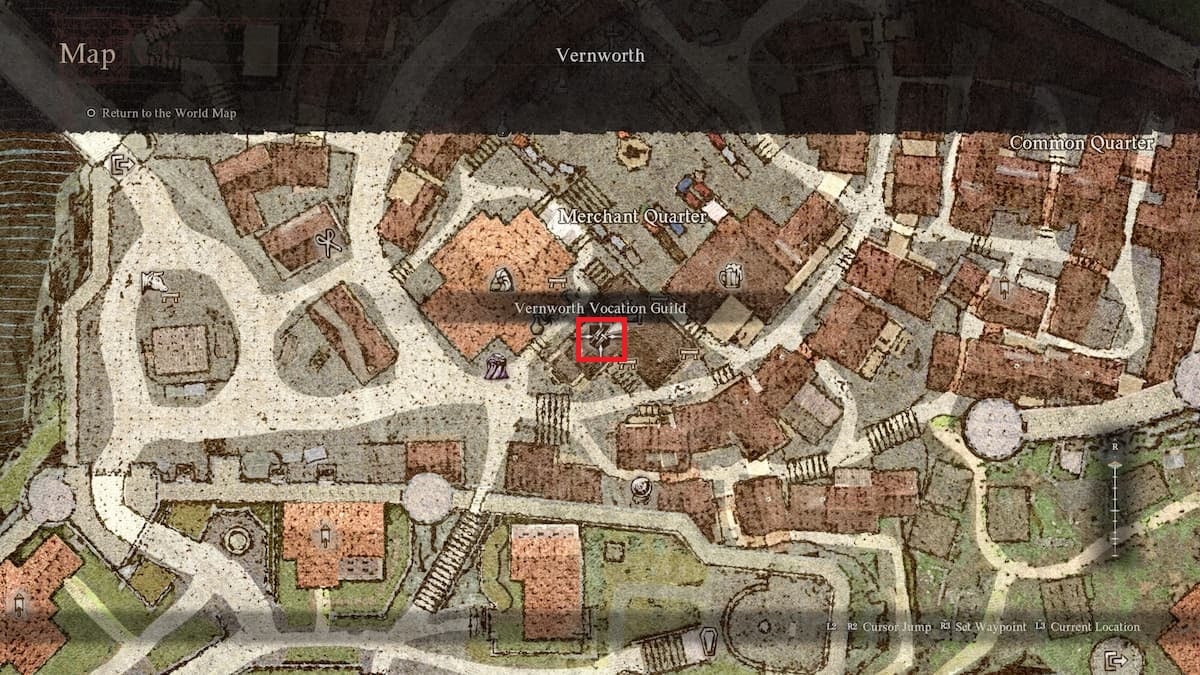 Vernworth, capitale de Vermund, carte dans Dragon's Dogma 2