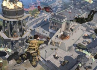 CoD Warzone Mobile players landing with parachutes on