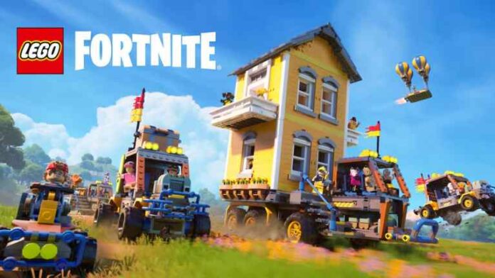 Official poster for Mechanical Mayhem update in Fortnite, vehicle driving by, one with a house on the back