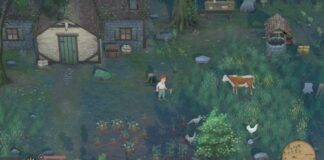 Player tends to livestock on farm in Mirthwood