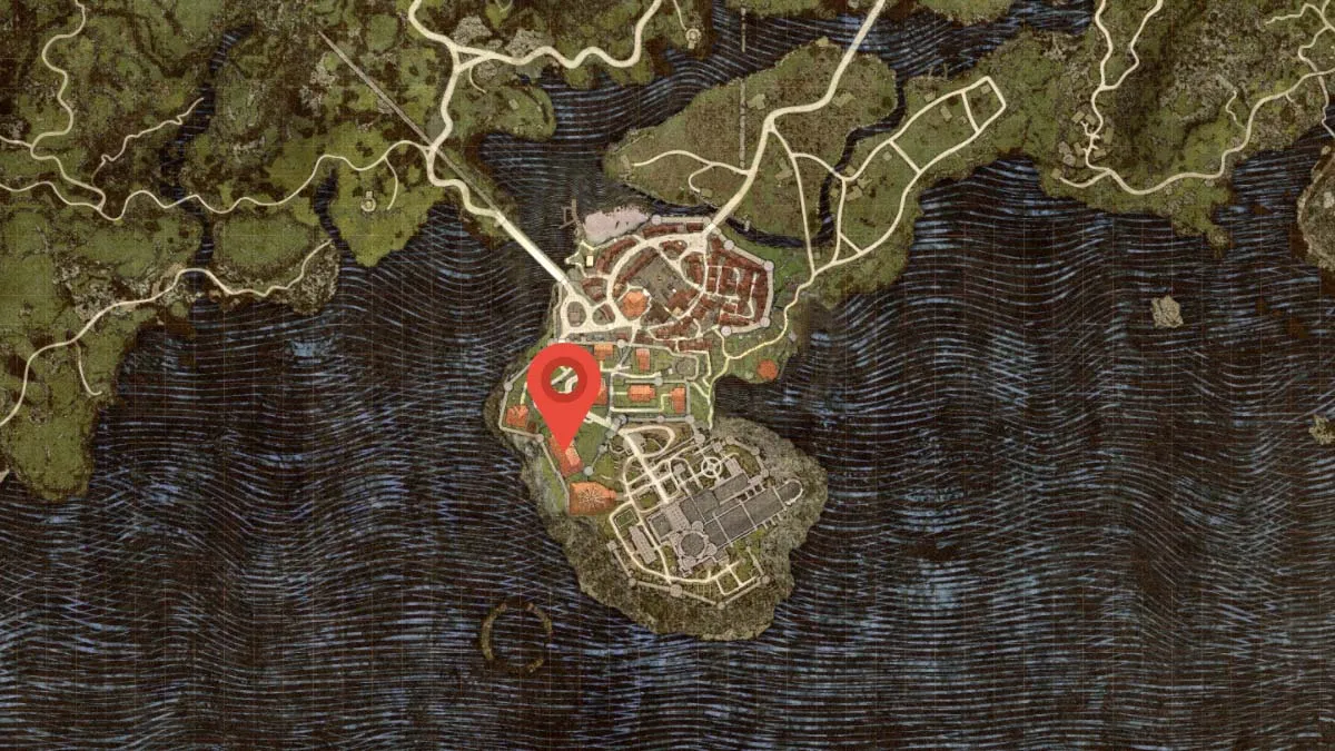 Carte de localisation de Rose Chateau Bordelrie dans Dragon's Dogma 2