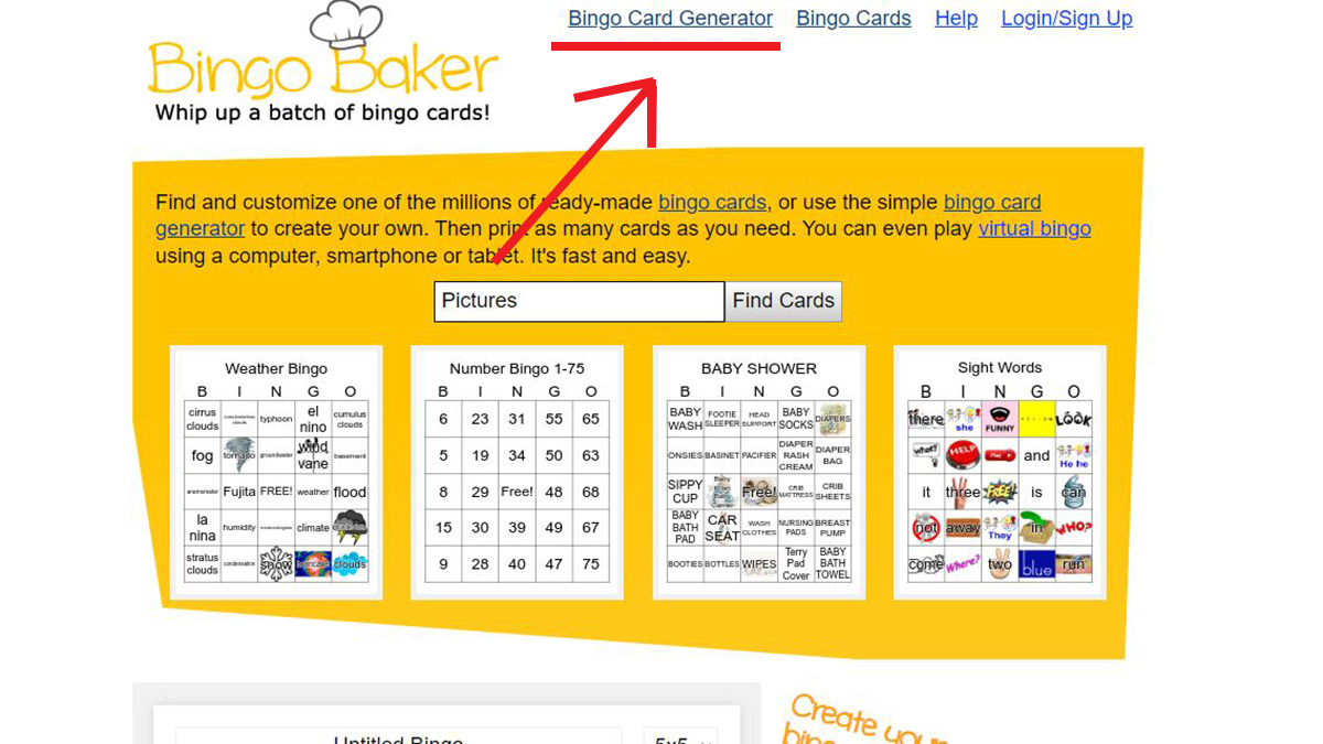 générateur de cartes de bingo artisanal bingo baker infinite