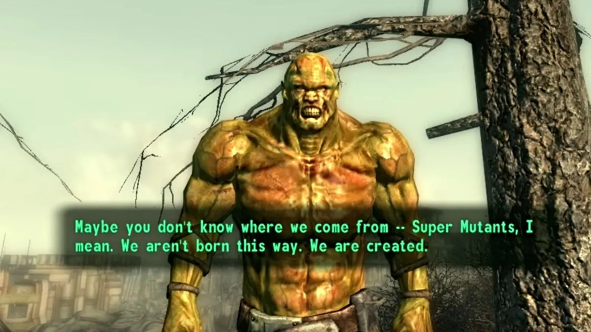 Dialogue de Fallout 3 avec le PNJ Oncle Leo dans Capital Wasteland
