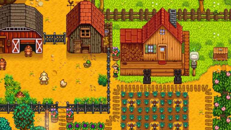 Basic farm with coop and barn.