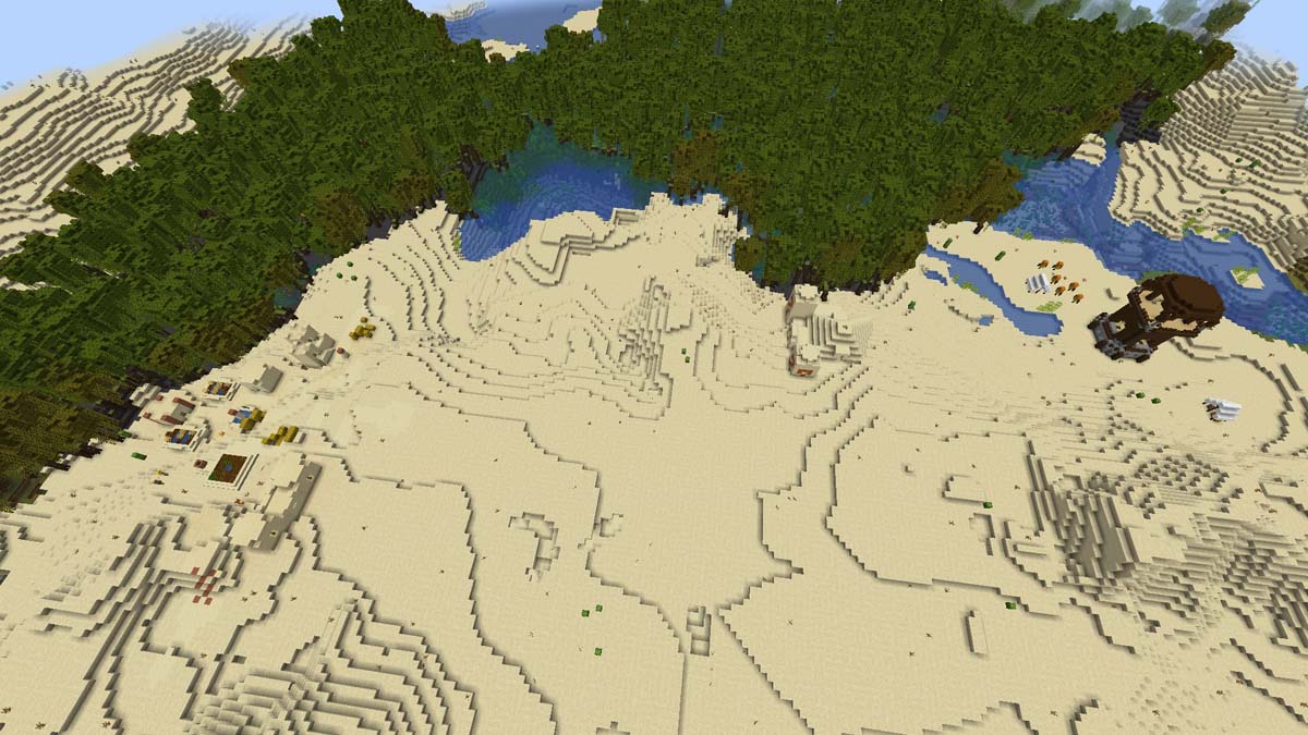 Village désertique dans une mangrove dans Minecraft
