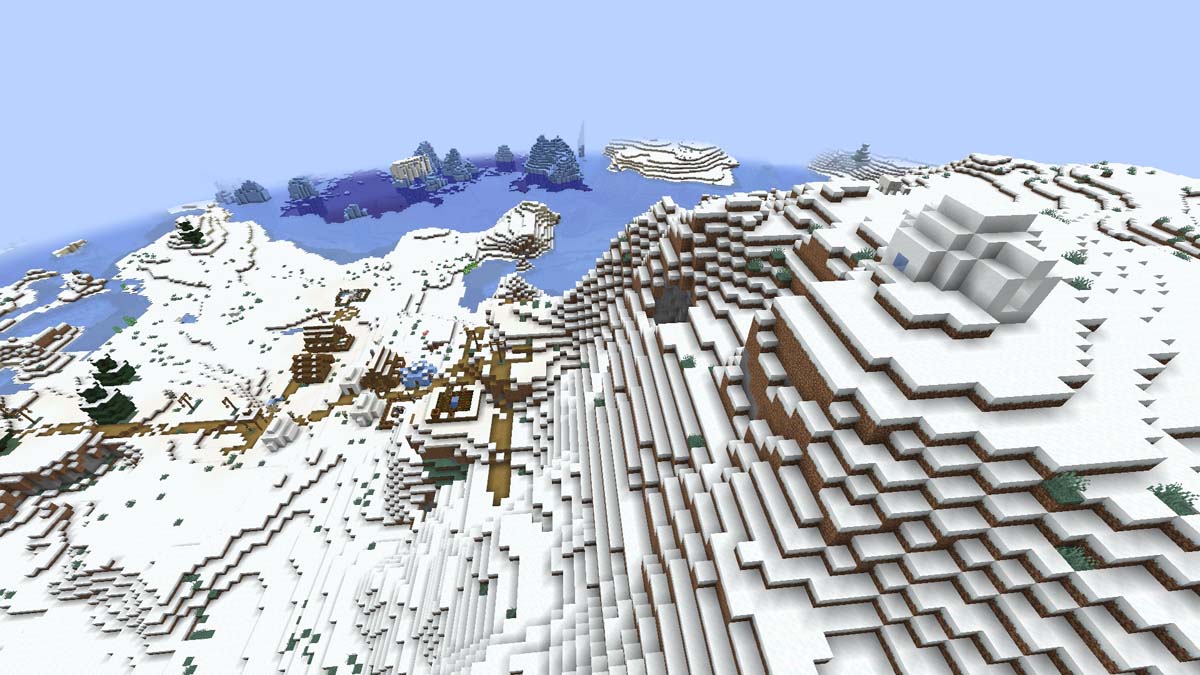 Igloo avec village de neige dans Minecraft