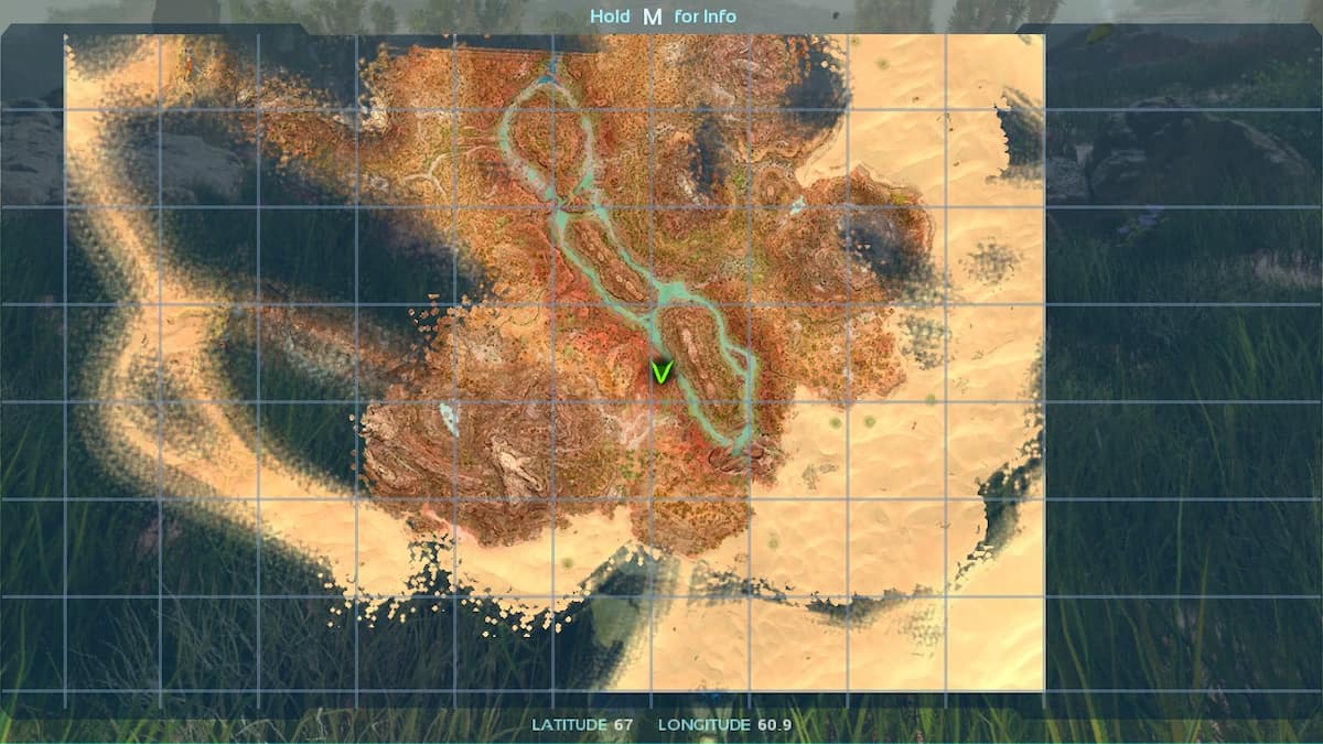 Coordonnées de la deuxième carte de base de départ dans ARK Survival Ascended Scorched Earth