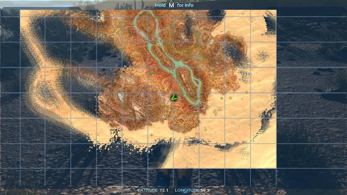 Coordonnées de la sixième carte de localisation de base de départ dans ARK Survival Ascended Scorched Earth