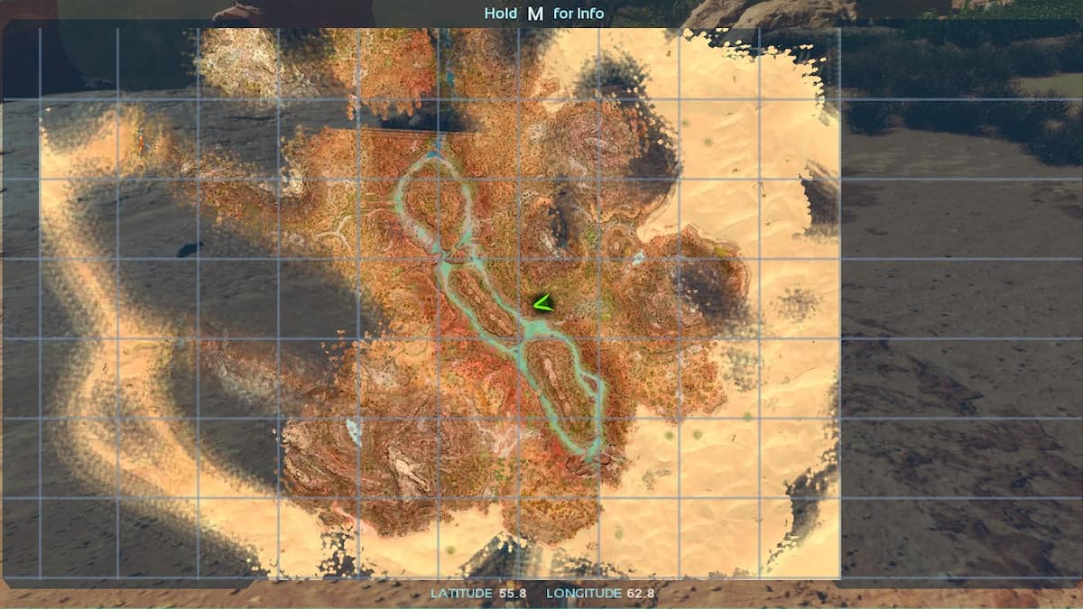Coordonnées de la troisième carte de base de départ dans ARK Survival Ascended Scorched Earth