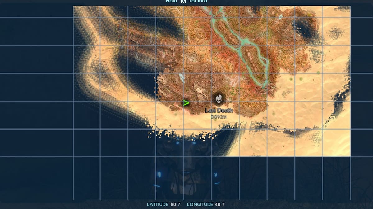 Les coordonnées de la septième carte de localisation de base de départ dans ARK Survival Ascended Scorched Earth