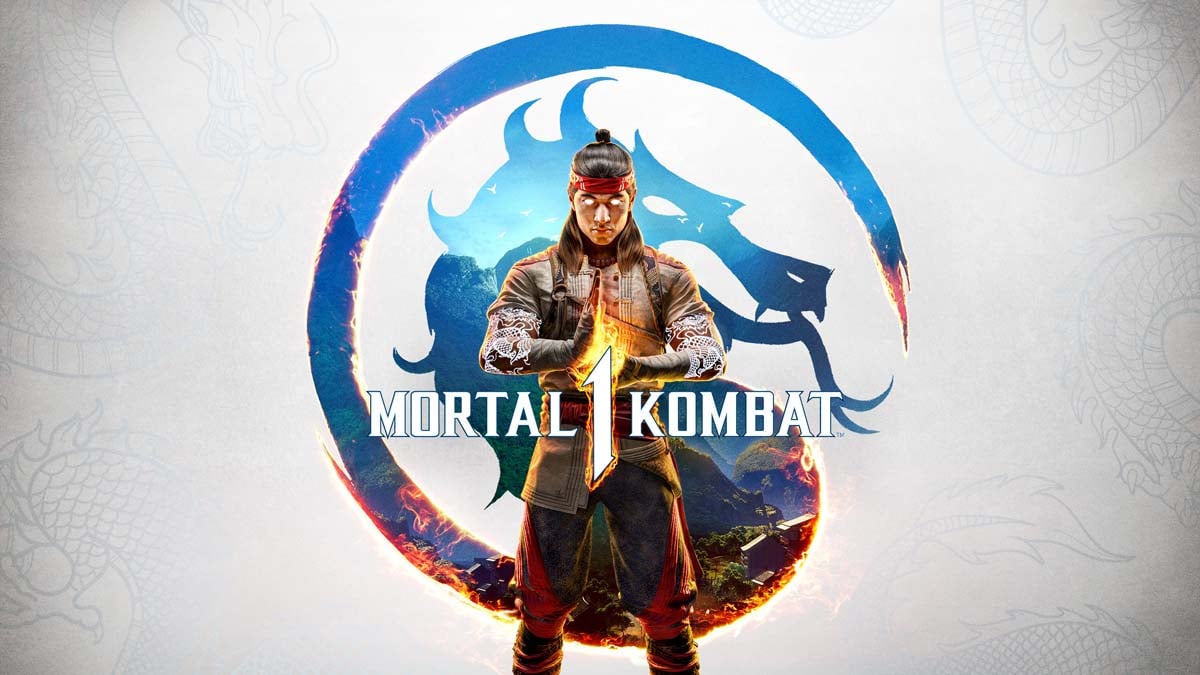 Le combattant se tient devant le dragon de Mortal Kombat
