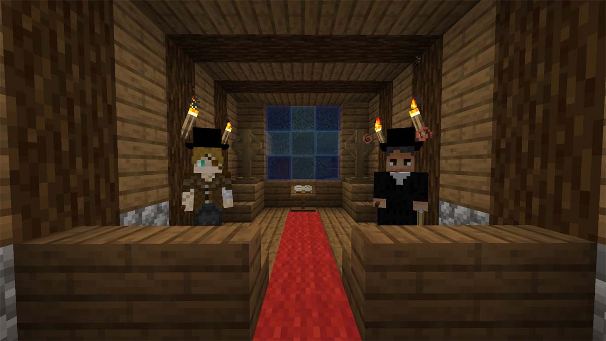 Chasseurs de vampires dans le manoir de Minecraft