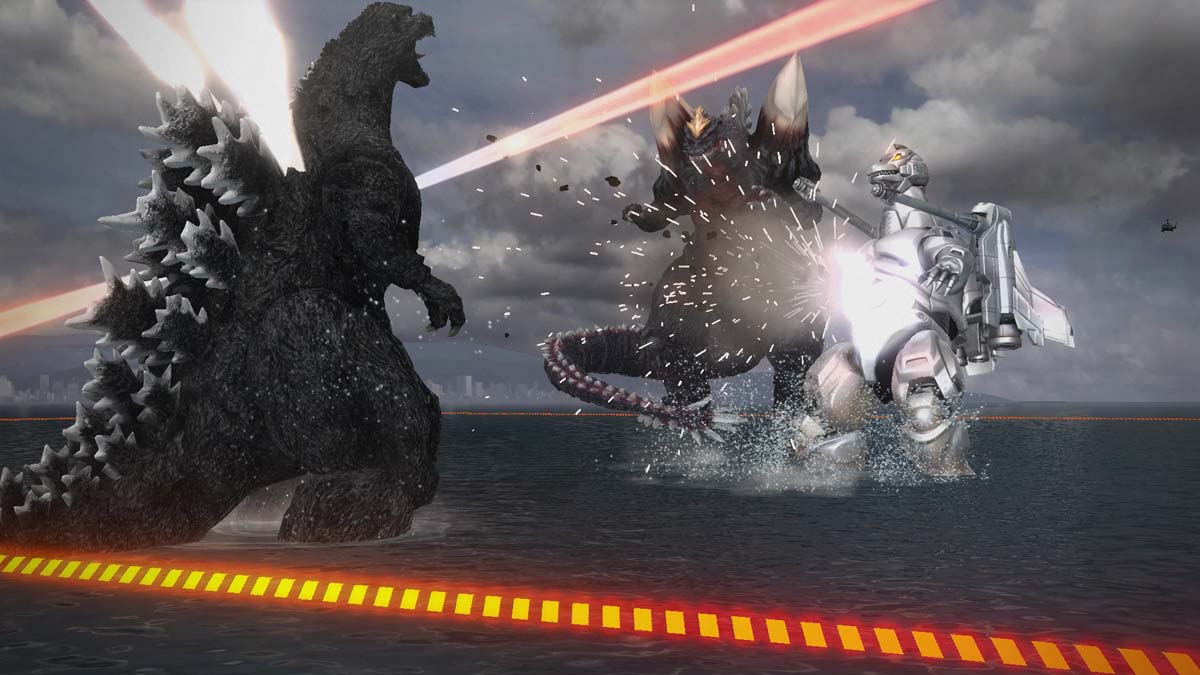 Godzilla combat Kaiju dans la mer dans Godzilla : The Game