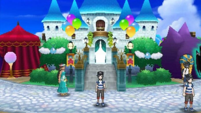 Player enters Festival plaza in Pokemon Sun & Moon