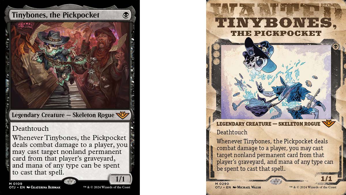 Tinybones, les variantes artistiques des cartes Pickpocket dans MtG
