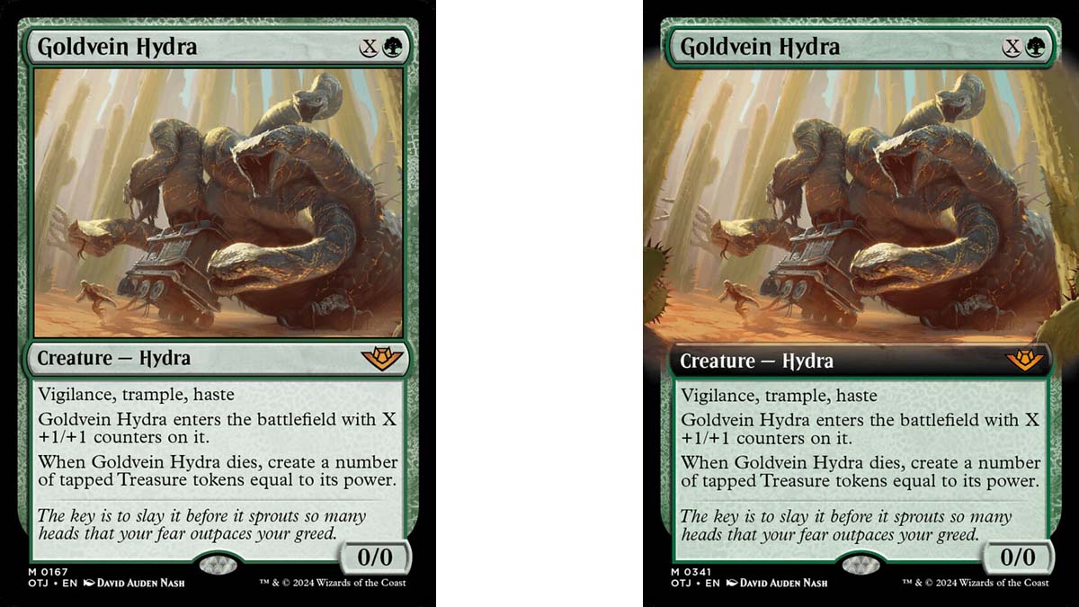 Variantes artistiques de la carte Goldvein Hydra dans MtG
