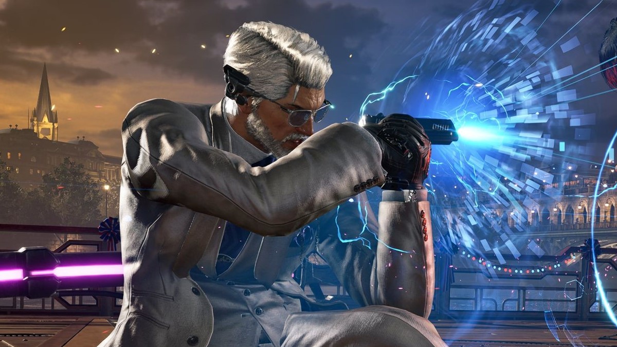 Victor tirant avec une arme dans Tekken 8
