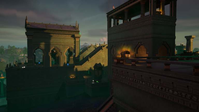 The Underworld location with glowing gold chests around