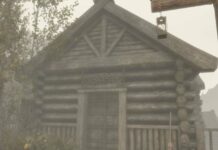 Honorhall Orphanage in Riften, wooden lodge building with sign above the door