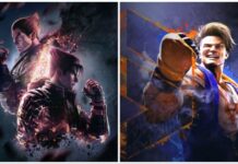 Split image of Tekken 8 and Street Fighter 6 box art