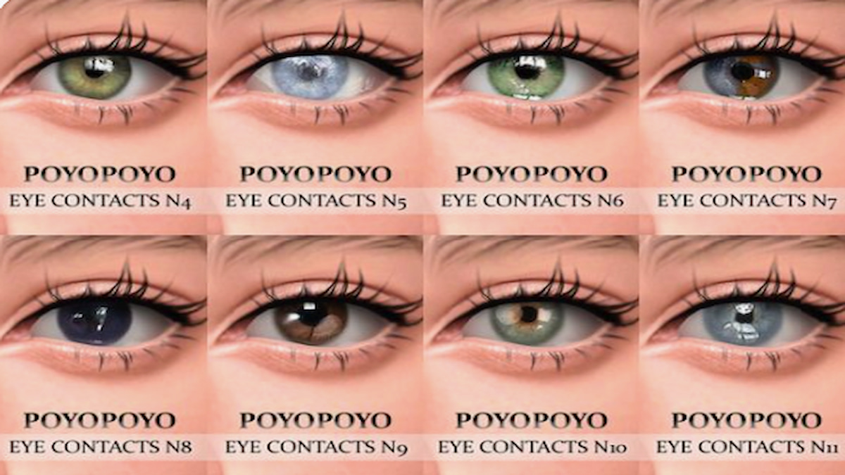 Gros plan d'un groupe d'yeux avec toutes les couleurs différentes