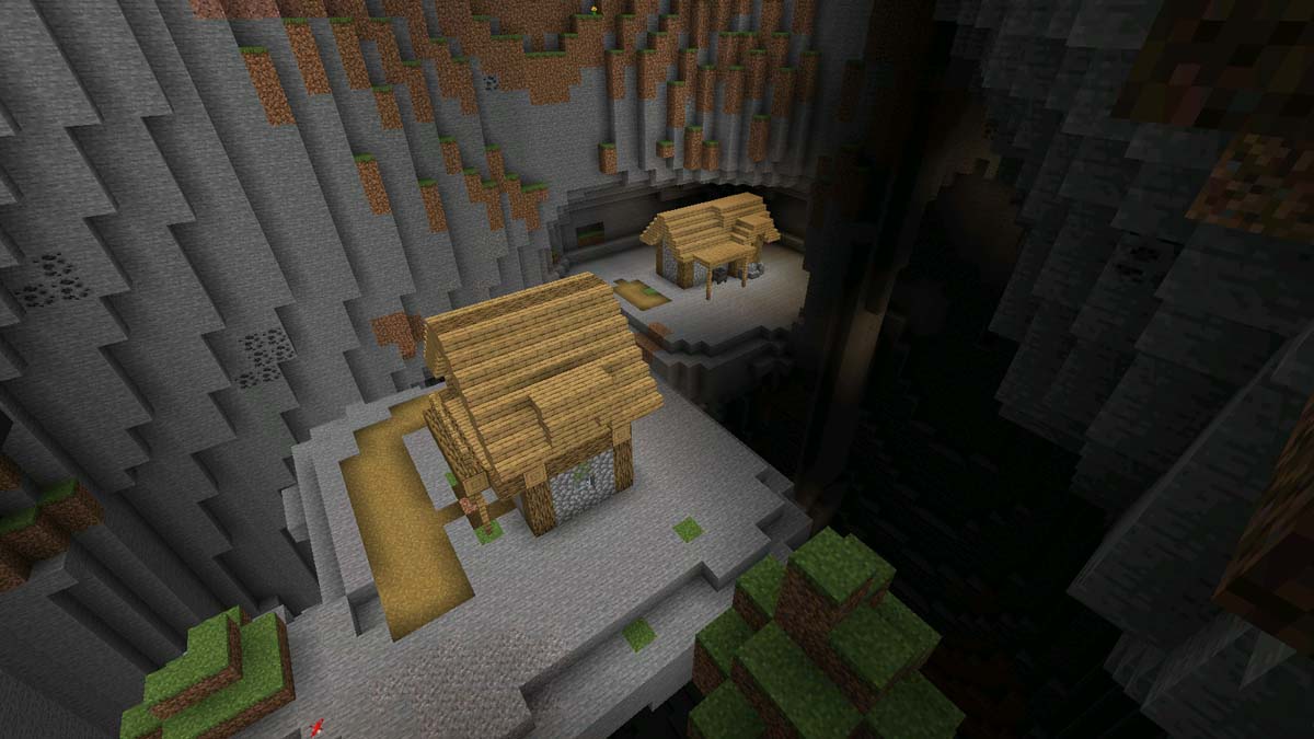 Village souterrain dans Minecraft