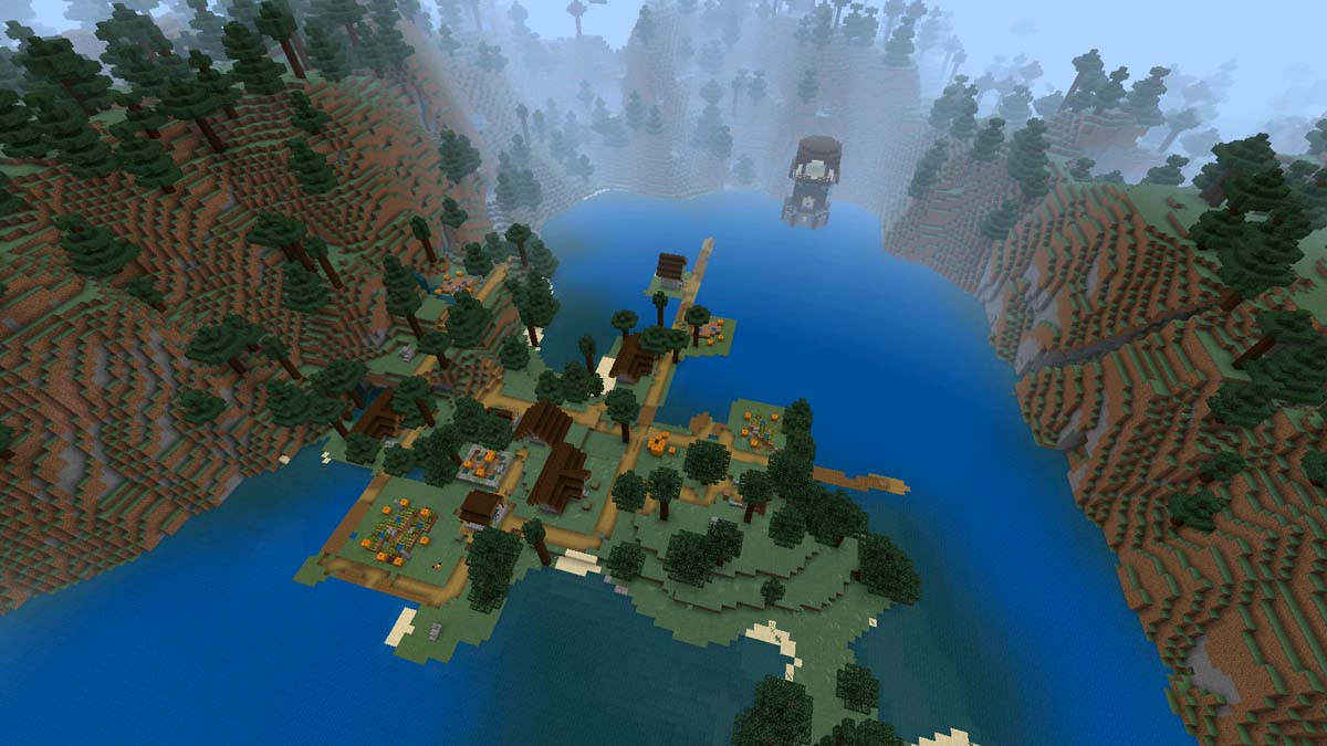 Village du lac Taïga dans Minecraft