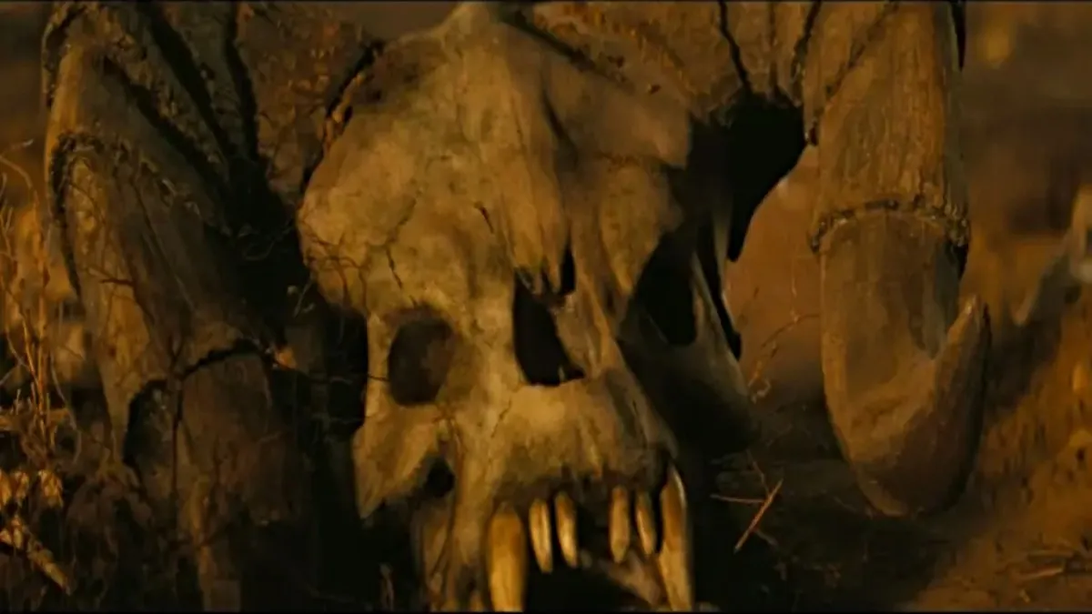 Le crâne de Deathclaw de Fallout TV près de New Vegas dans la finale de l'émission