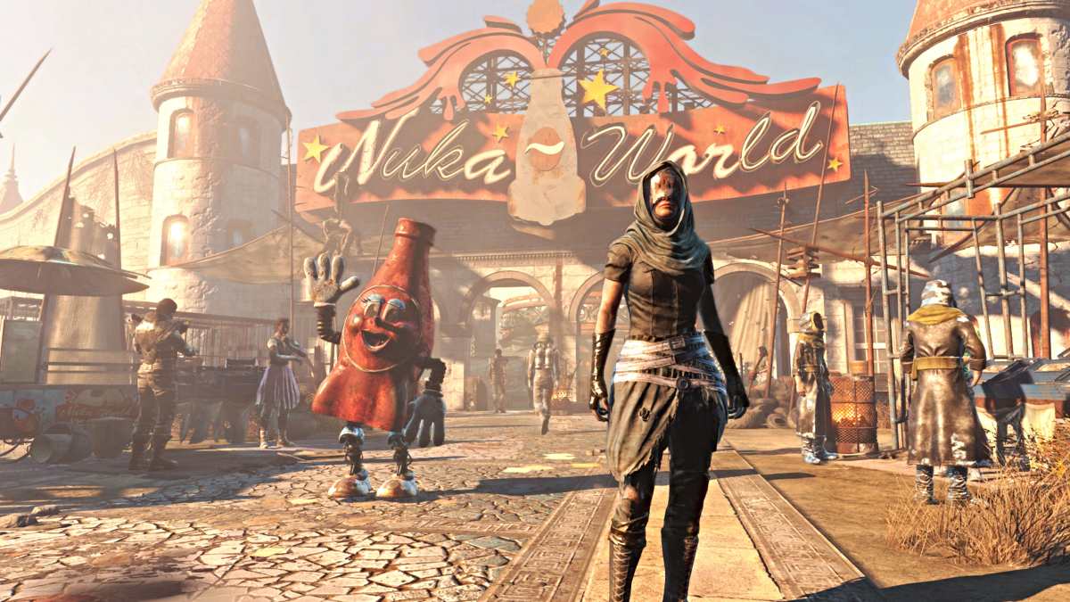 Fallout 4 l'entrée du parc à thème Nuka World en DLC