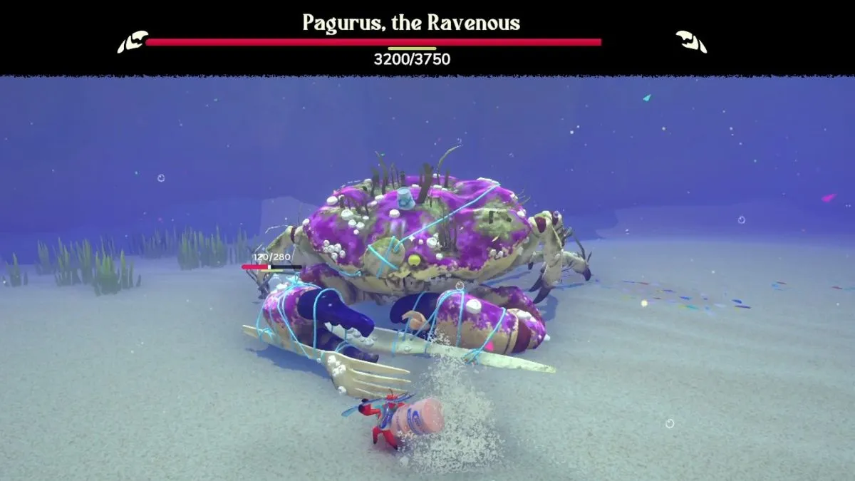 Kril combattant Pagurus le Vorace dans les Sables Entre-temps dans le Trésor d'un Autre Crabe