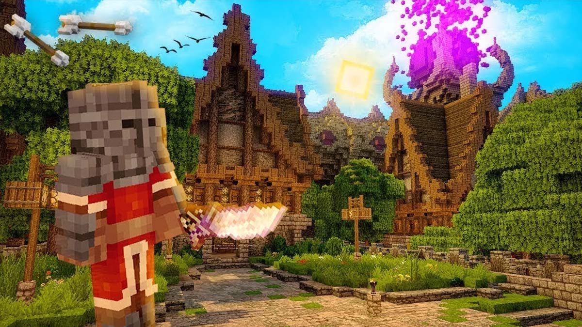 Carte RPG de château en bois pour Minecraft